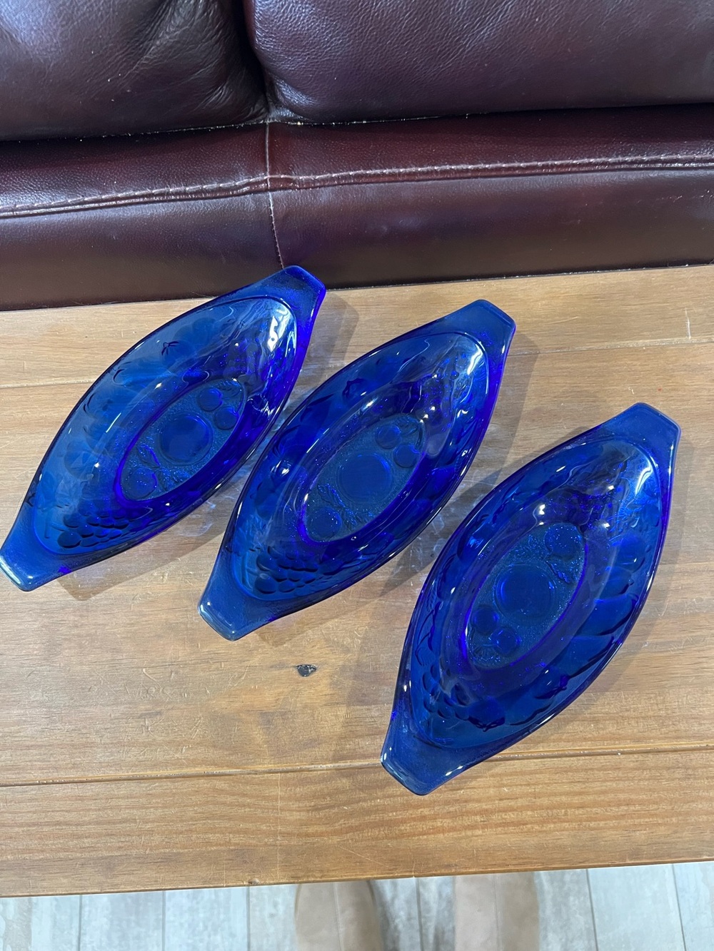 Set of three Luminarc France dishes. Great for use as relish dish.